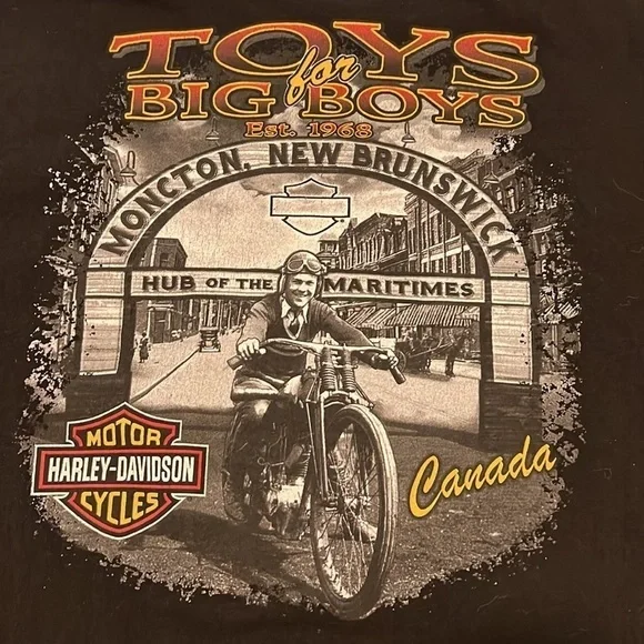 Harley Davidson Motorcycles Toys for Big Boys New Brunswick Canada T-shirt 2XL - Picture 4 of 11